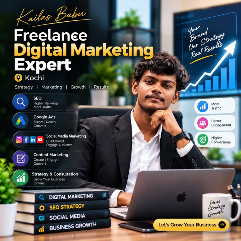 freelance digital marketer expert in Kochi | Kailas